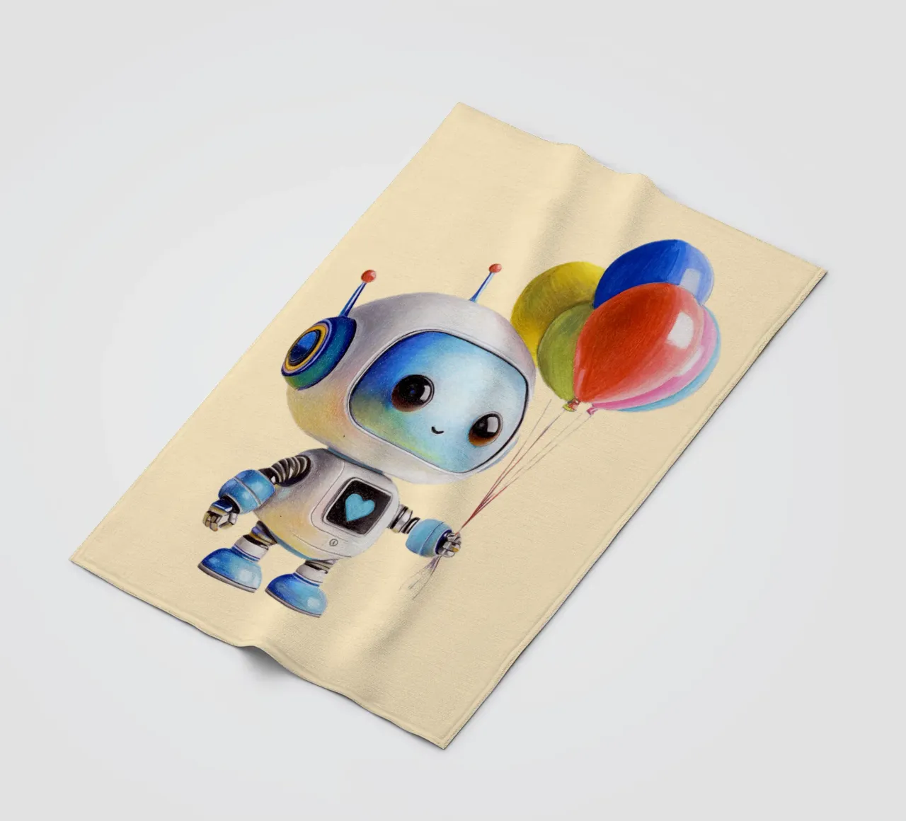 Robot con palloncini coperta in pile da Graphit und Farbe