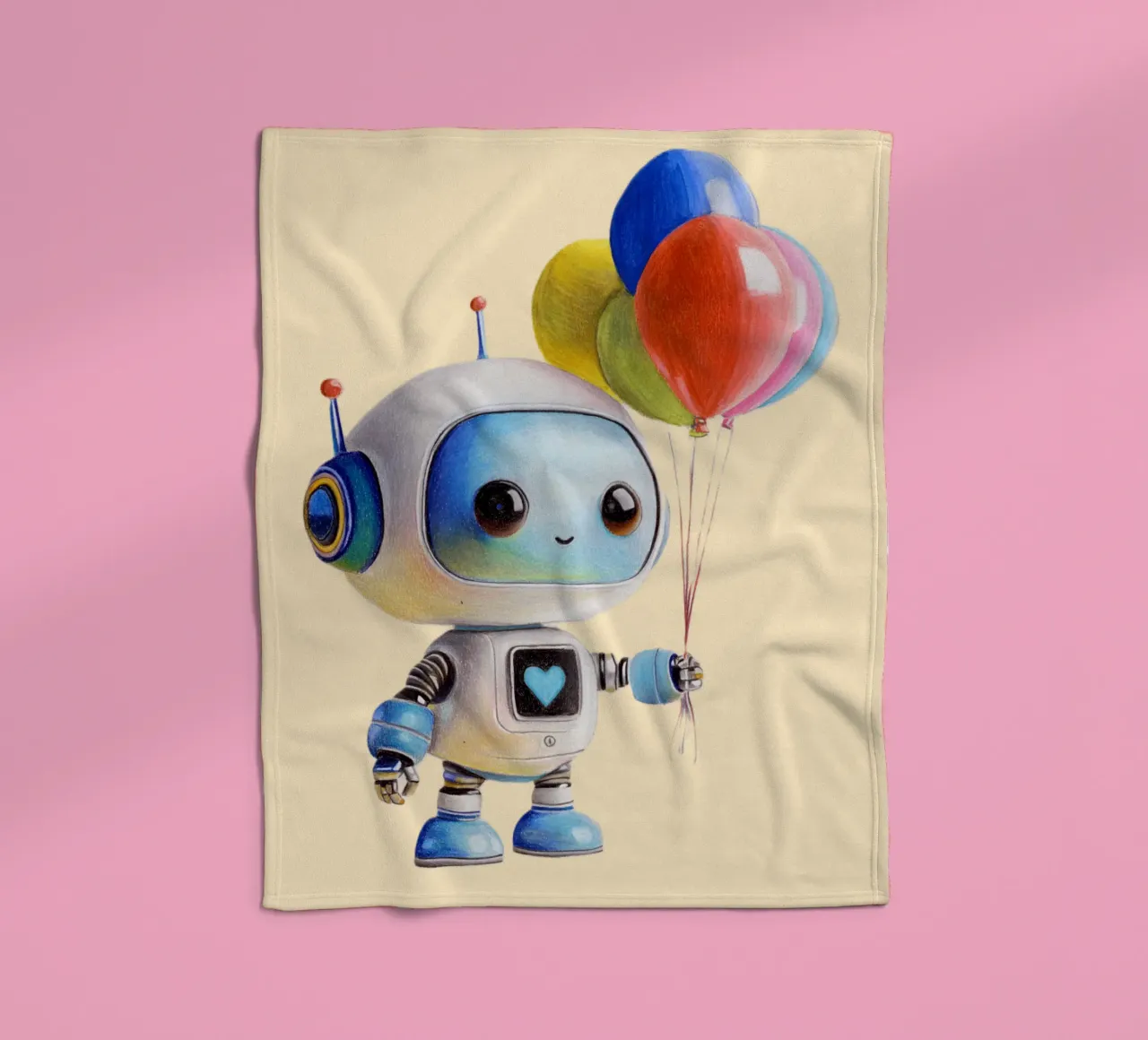 Robot con palloncini coperta in pile da Graphit und Farbe