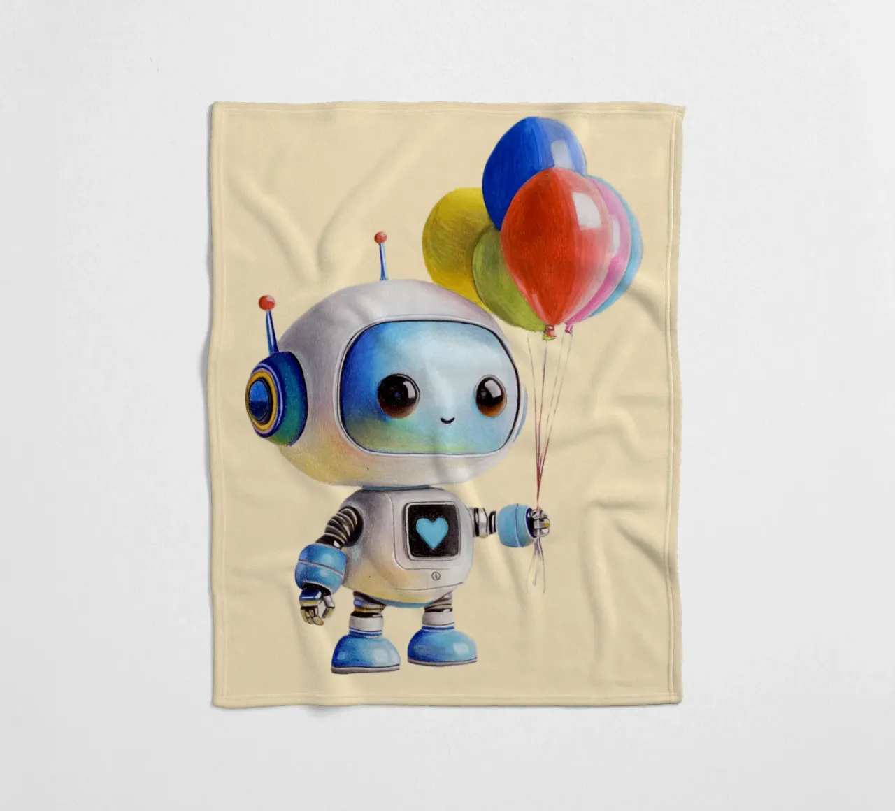Robot con palloncini coperta in pile da Graphit und Farbe