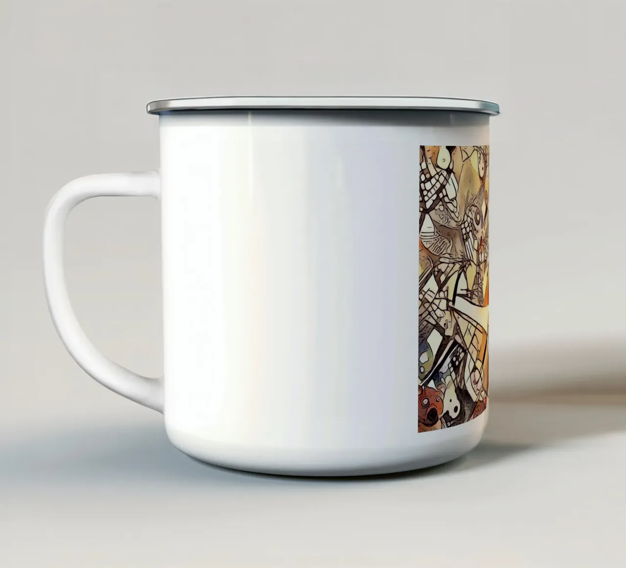Frohe Weihnachten, Motiv 5 Emaille Tasse von ZAMART