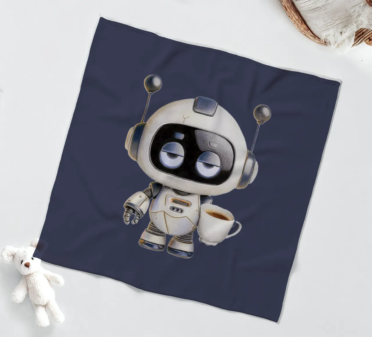 Coffee makes my world go round coperta in pile da Graphit und Farbe