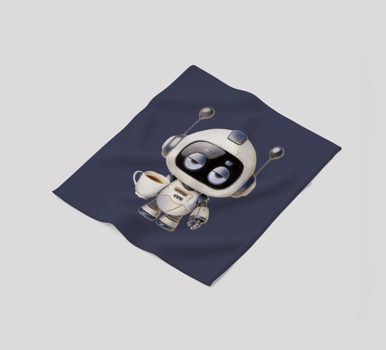 Coffee makes my world go round coperta in pile da Graphit und Farbe
