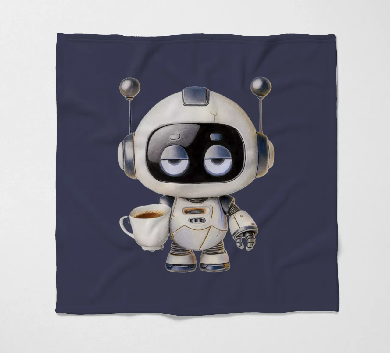 Coffee makes my world go round coperta in pile da Graphit und Farbe