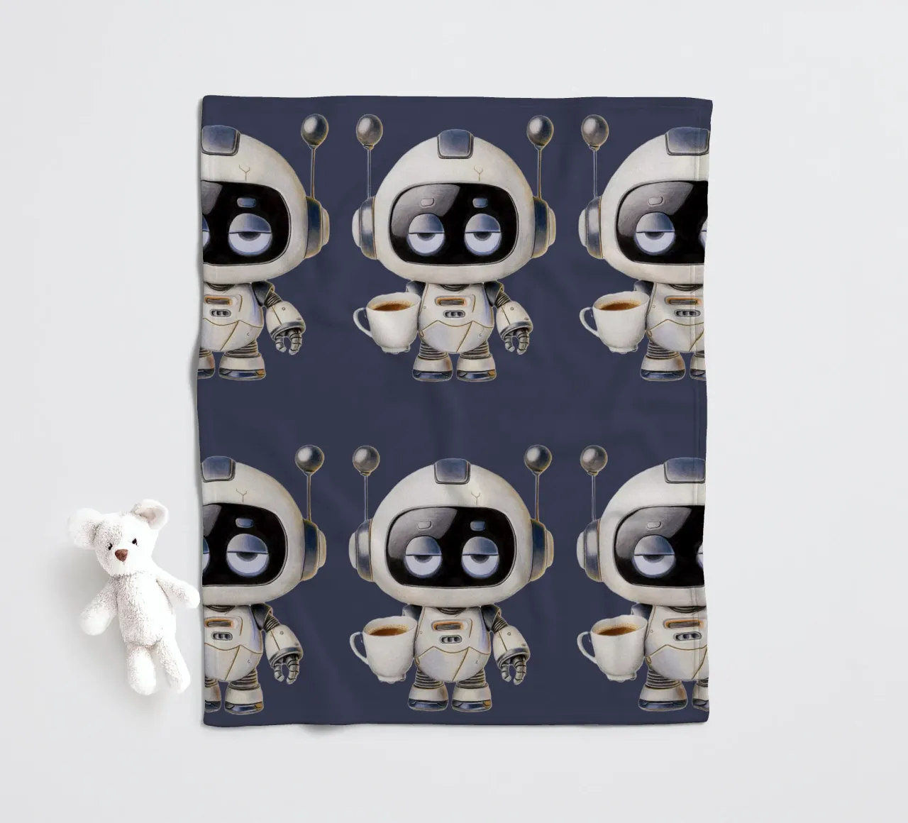 Coffee makes my world go round coperta in pile da Graphit und Farbe