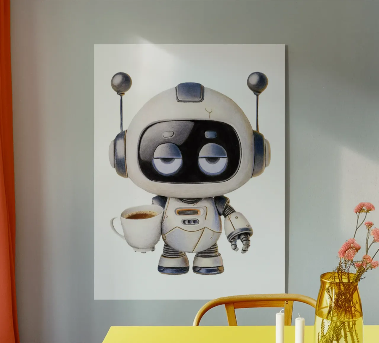 Coffee makes my world go round plexiglass da Graphit und Farbe
