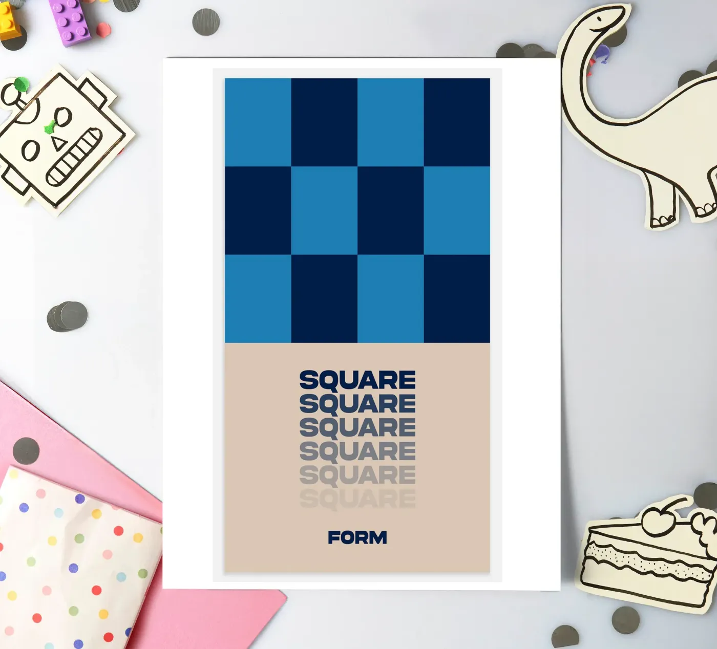 Square sticker sheet by Mia Moore
