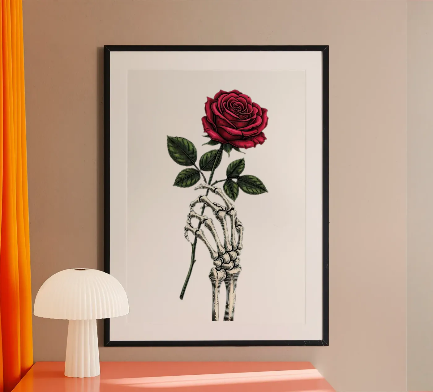 skull rose poster da anime