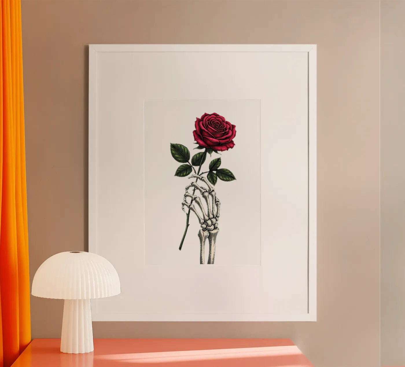 skull rose poster da anime