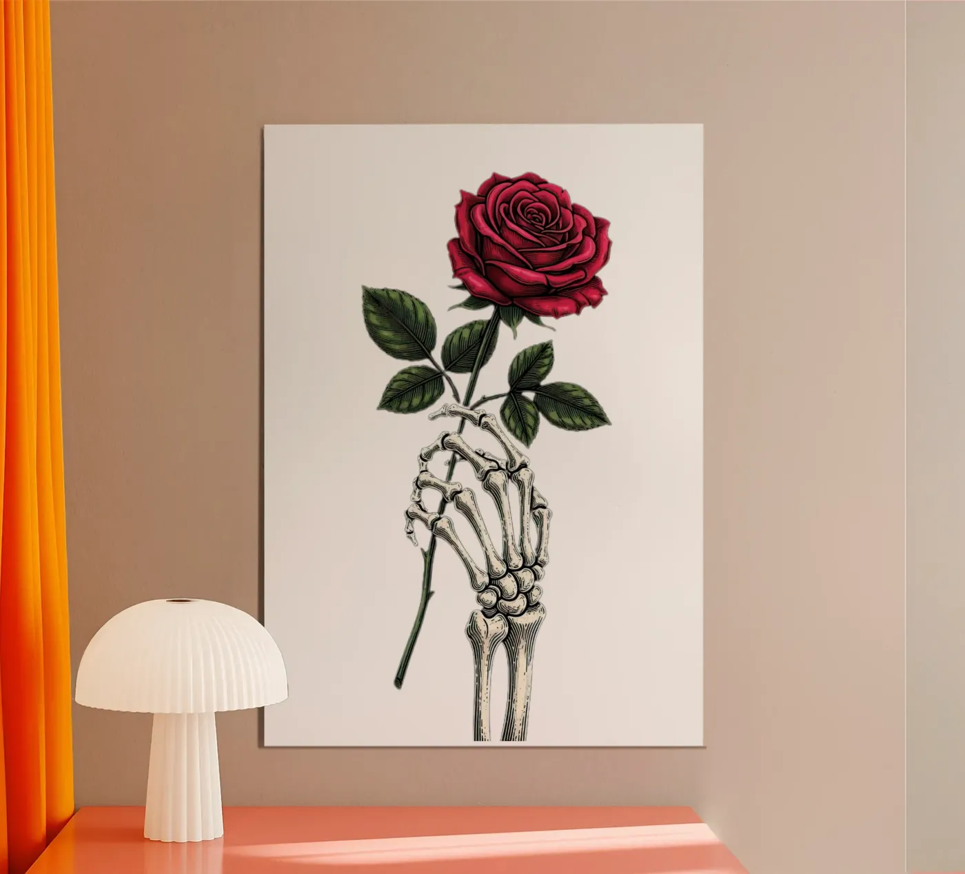 skull rose poster da anime