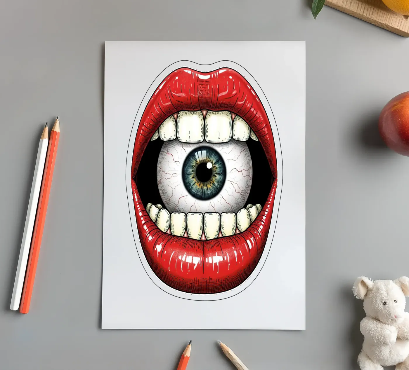 eye mount sticker sheet by thung thung