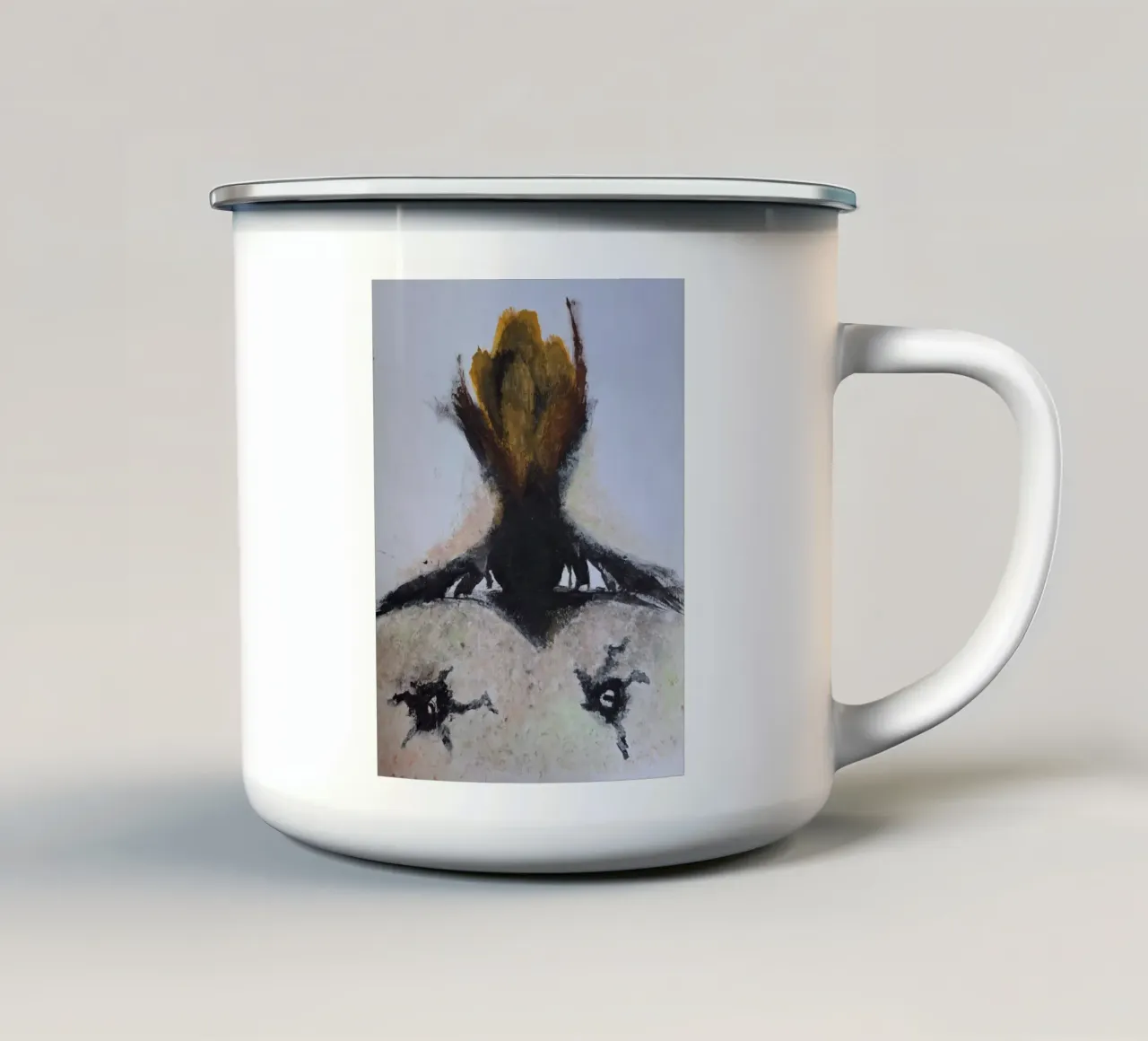 Dark rooted flower tazza in smalto da Merilyn art