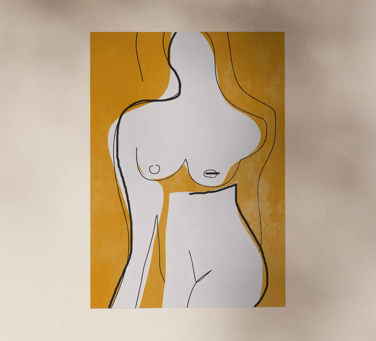 Abstract Line Art Nude pellicola backlit da ThingDesign