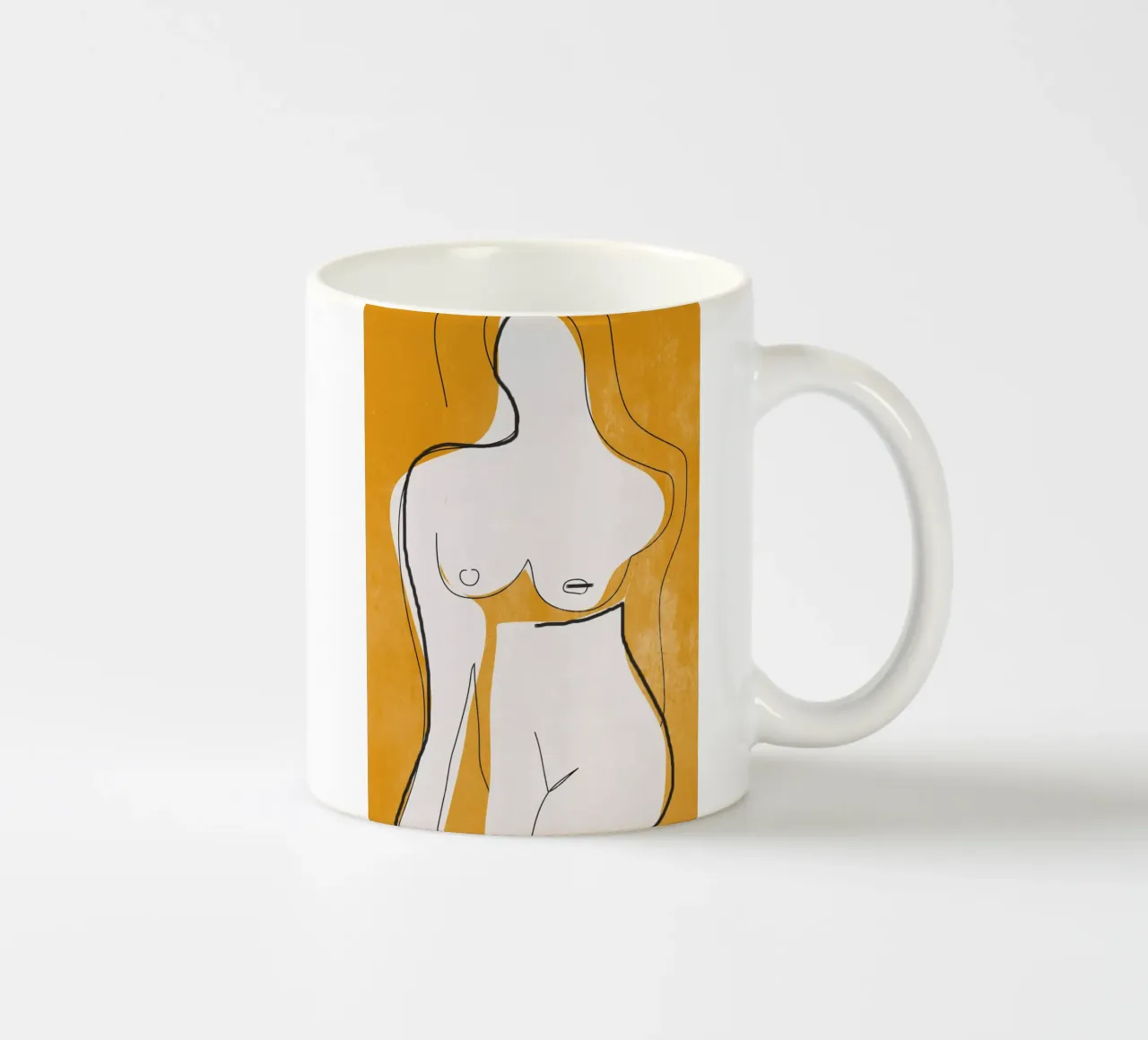 Abstract Line Art Nude tazza in ceramica da ThingDesign
