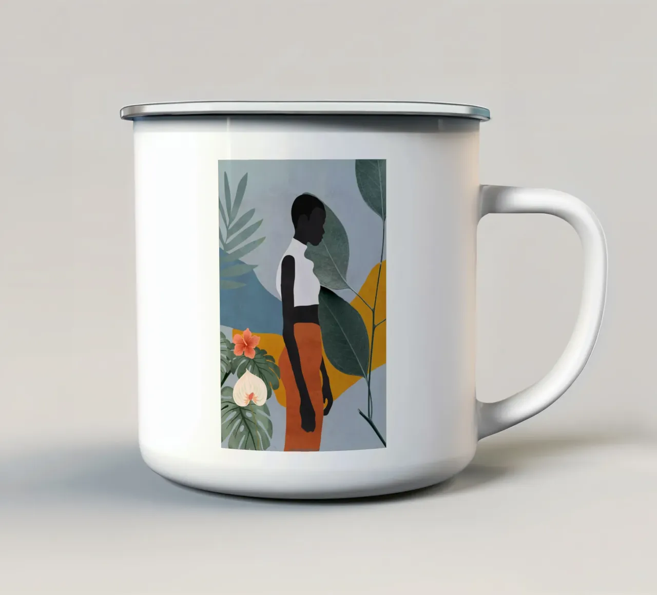 Ragazza tropicale 5 tazza in smalto da ThingDesign