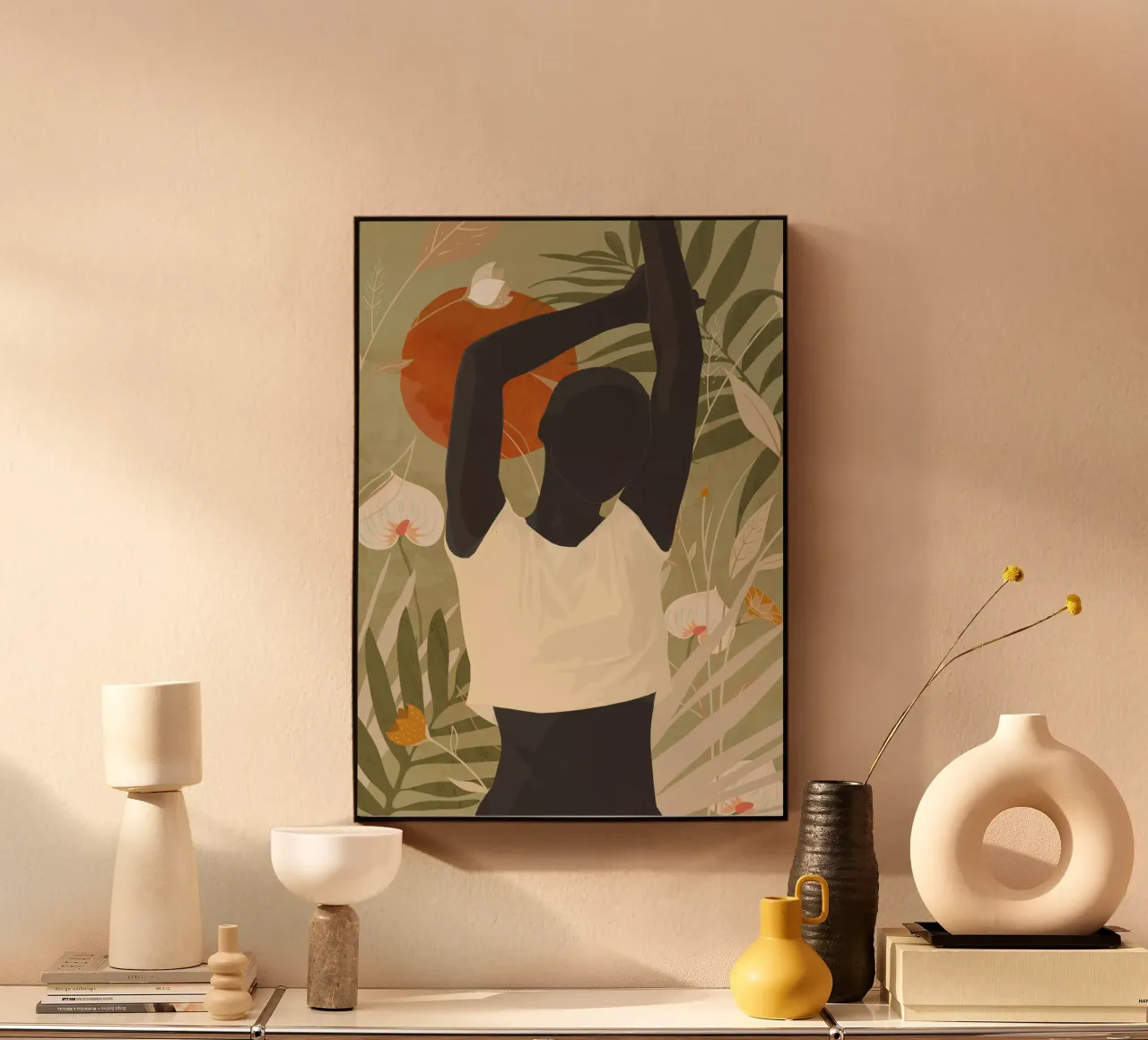 Tropical Girl 3 Alu-Dibond von ThingDesign