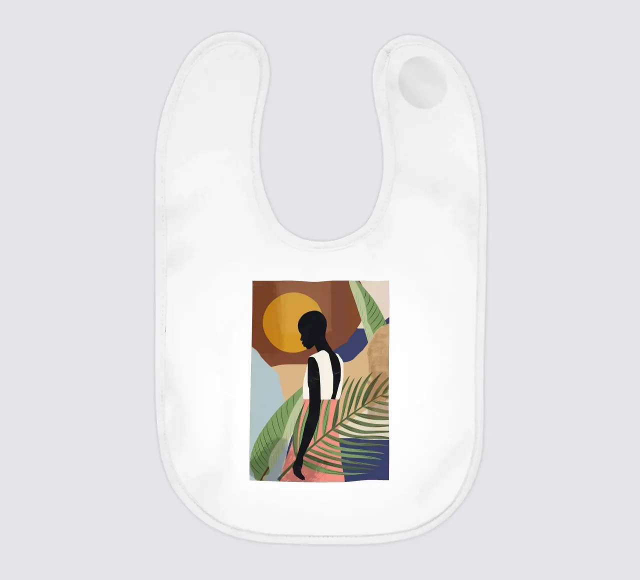 Ragazza tropicale 2 bavaglino da ThingDesign