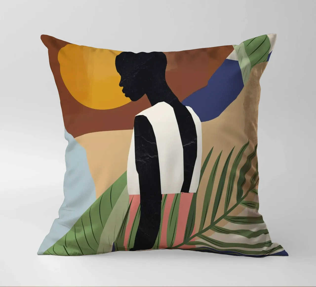 Ragazza tropicale 2 cuscino da ThingDesign