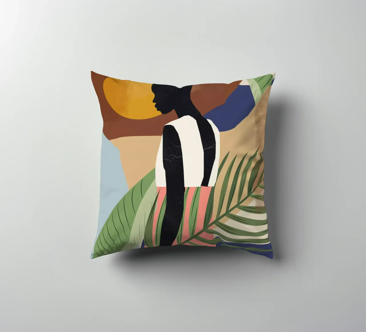 Ragazza tropicale 2 cuscino da ThingDesign