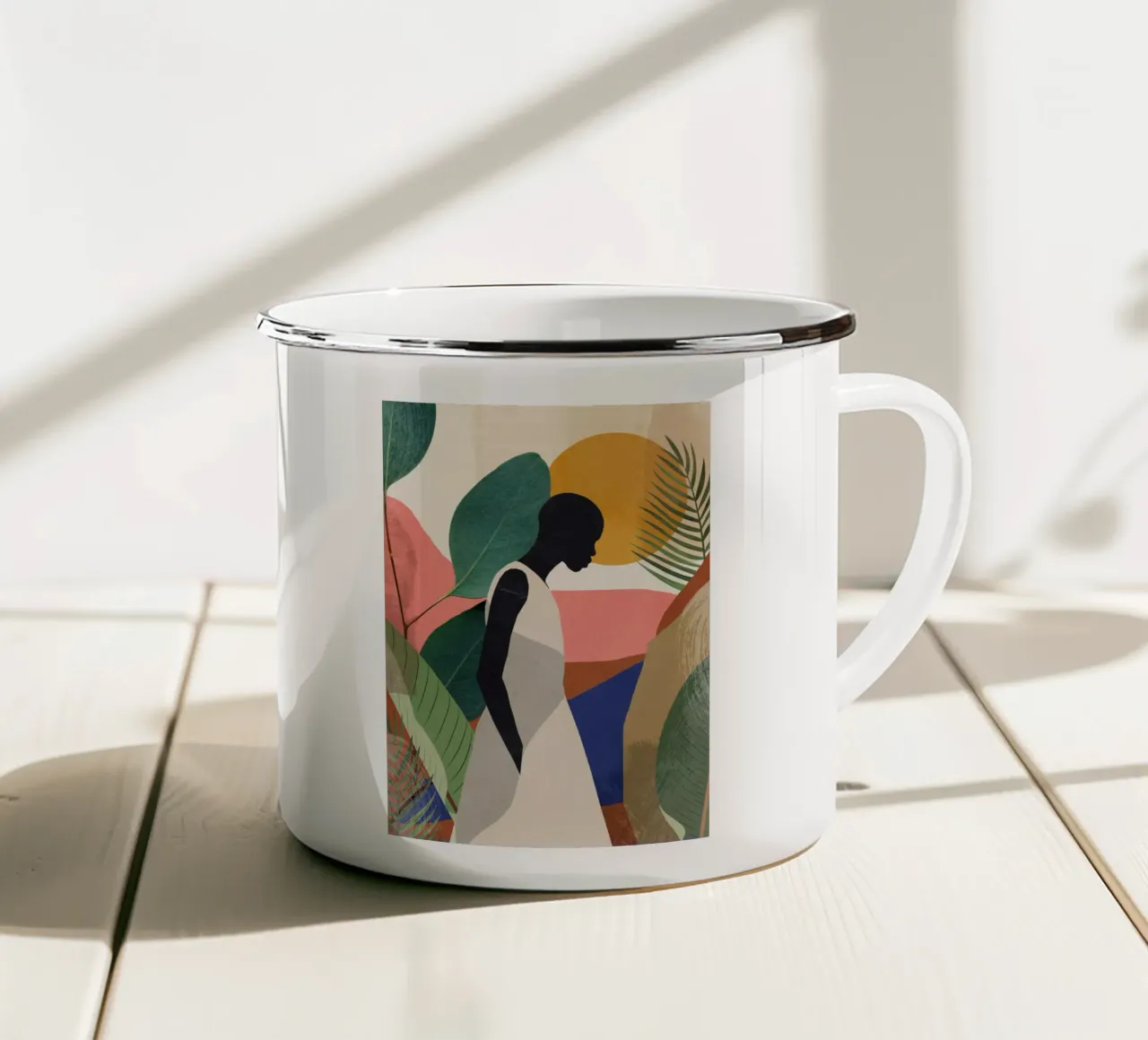 Ragazza tropicale tazza in smalto da ThingDesign