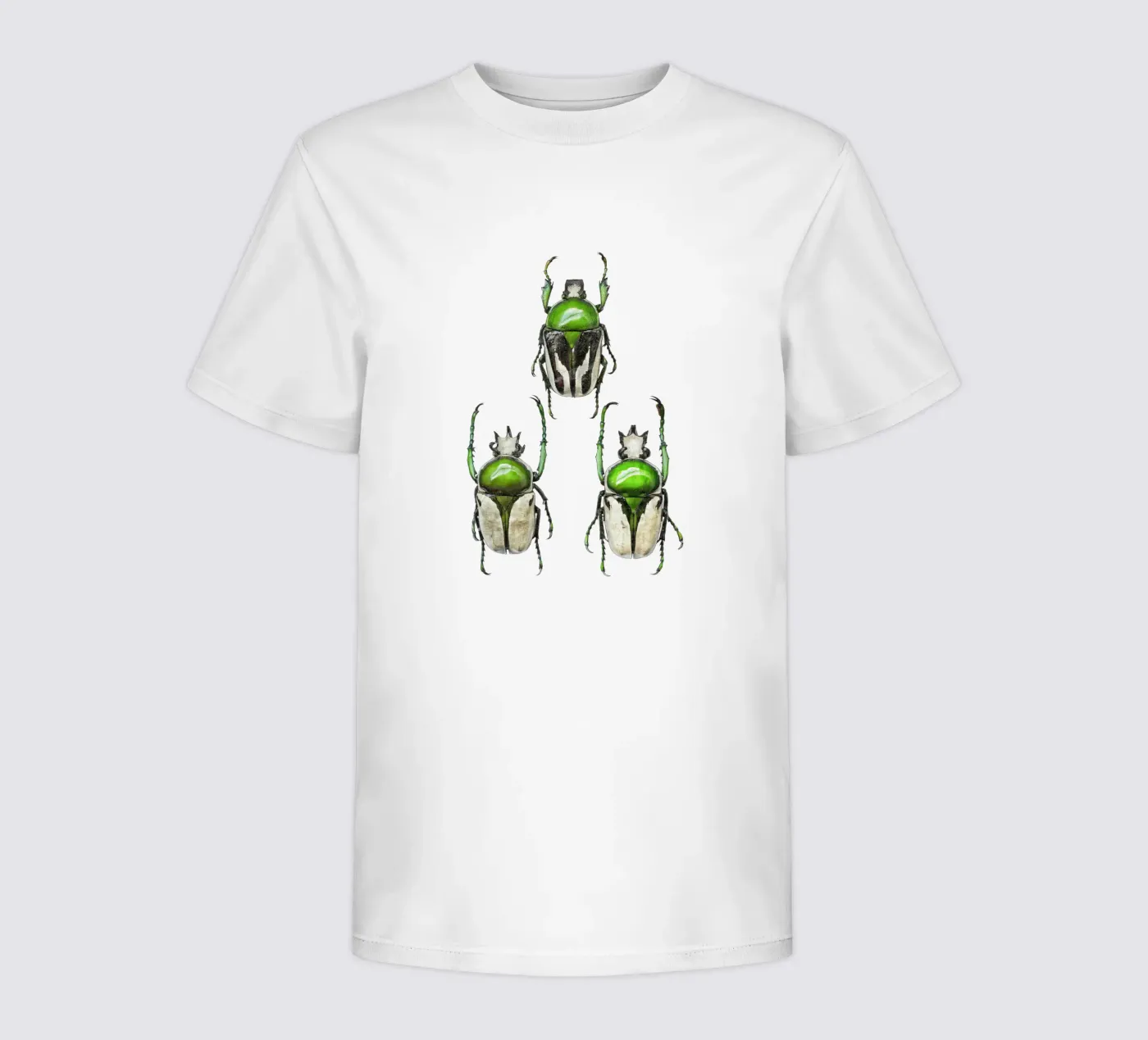 Drie groene kevers kinder t-shirt van Curious Collections by Marielle Leenders