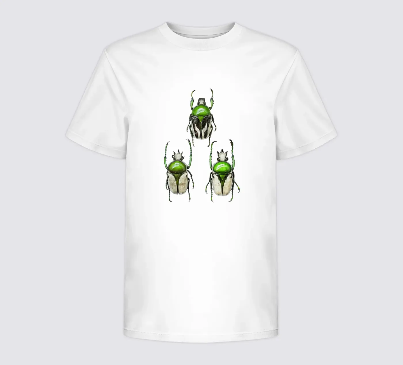 Drie groene kevers kinder t-shirt van Curious Collections by Marielle Leenders