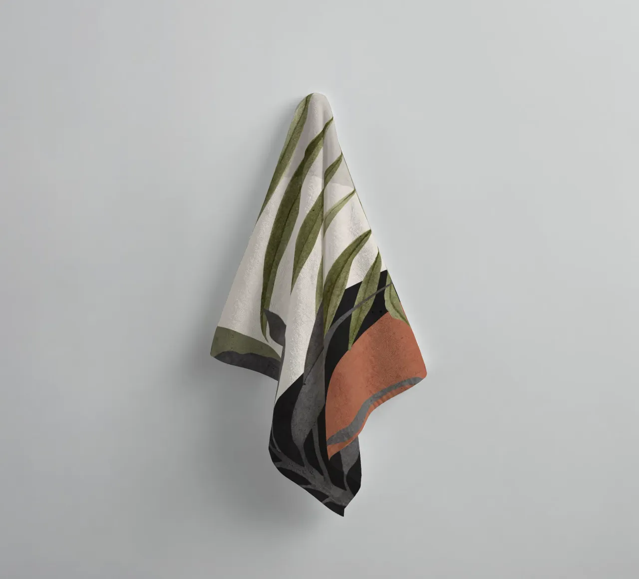 Art abstrait Feuilles tropicales 92 serviette de bain de ThingDesign