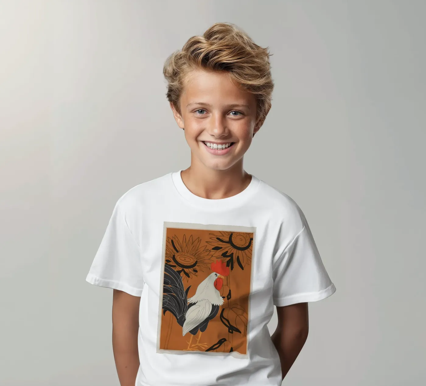 Rooster 2 t-shirt bambini da Flow Line 2