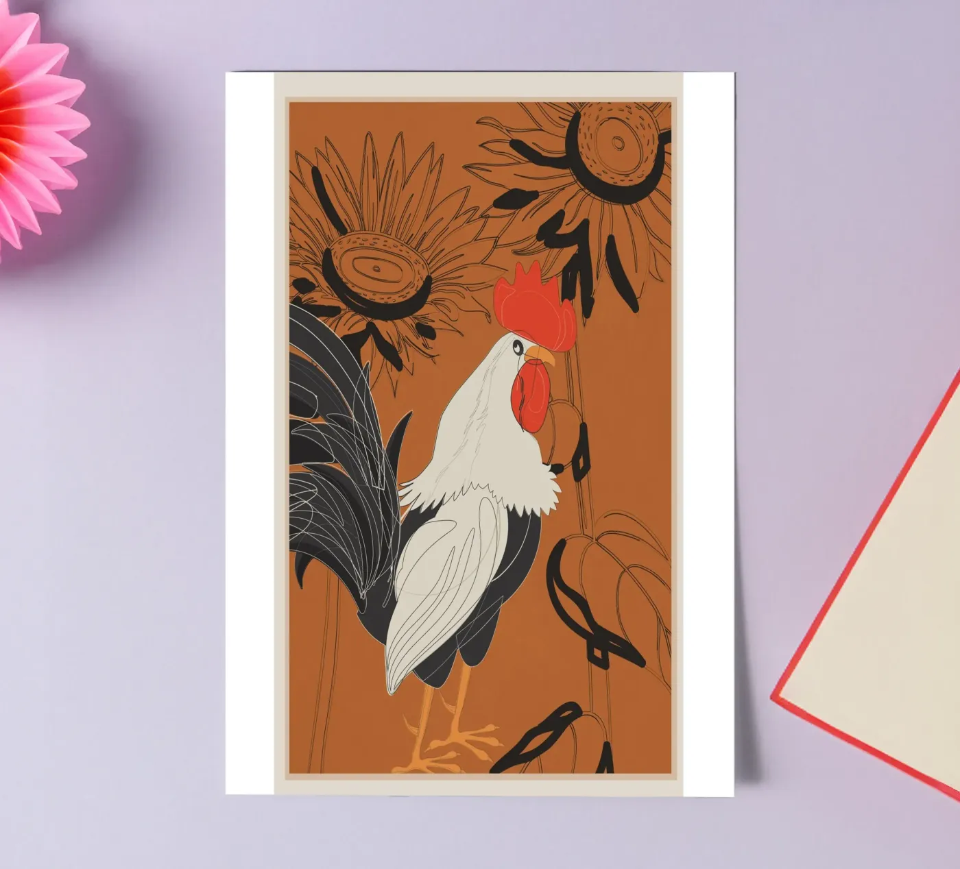 Rooster 2 sticker sheet by Flow Line 2