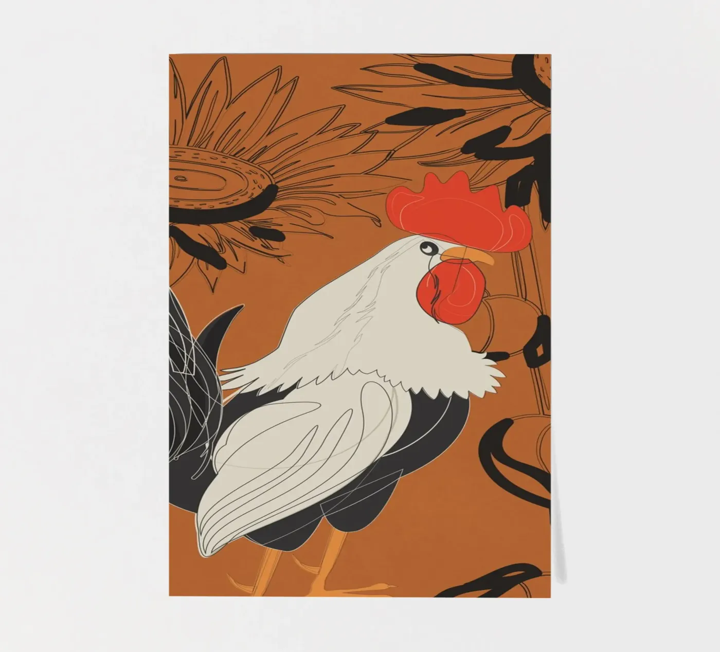 Rooster 2 sticker sheet by Flow Line 2
