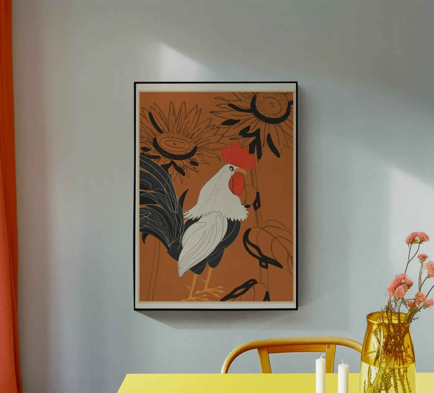 Rooster 2 Acryl-Glas von Flow Line 2