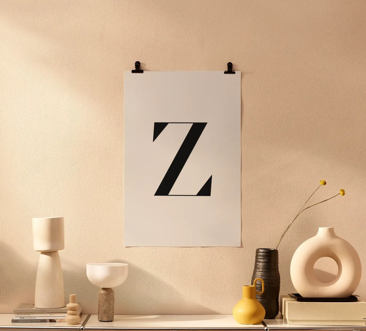Z poster con telaio in legno da n.4