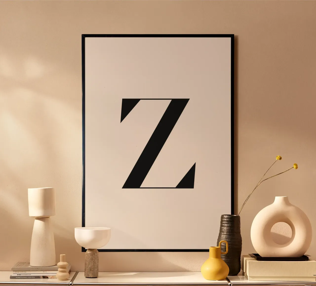 Z poster con telaio in legno da n.4