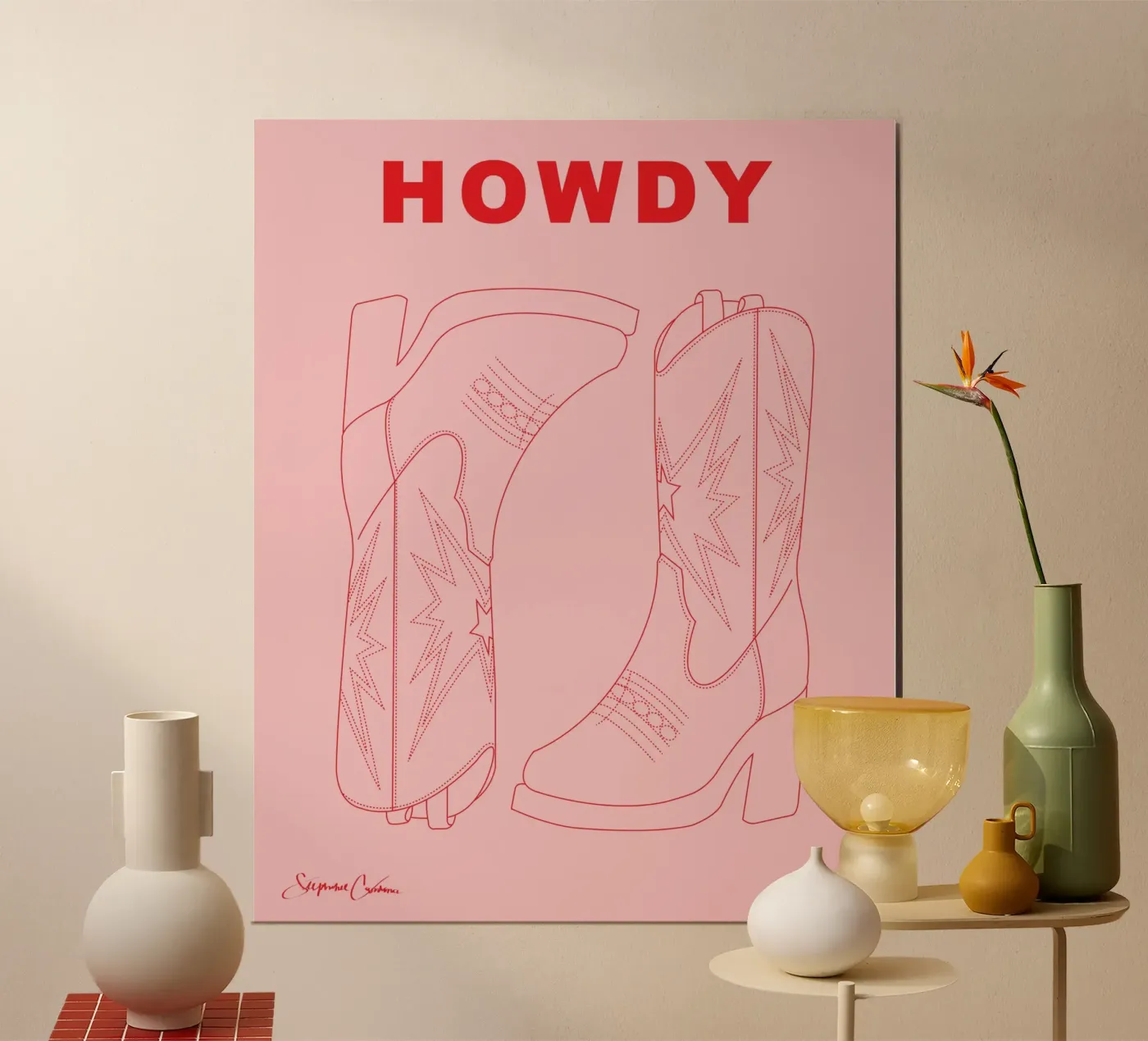 Howdy poster da KunstbyStephie