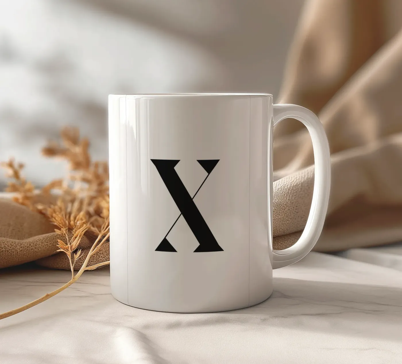 X mug en céramique de n.4