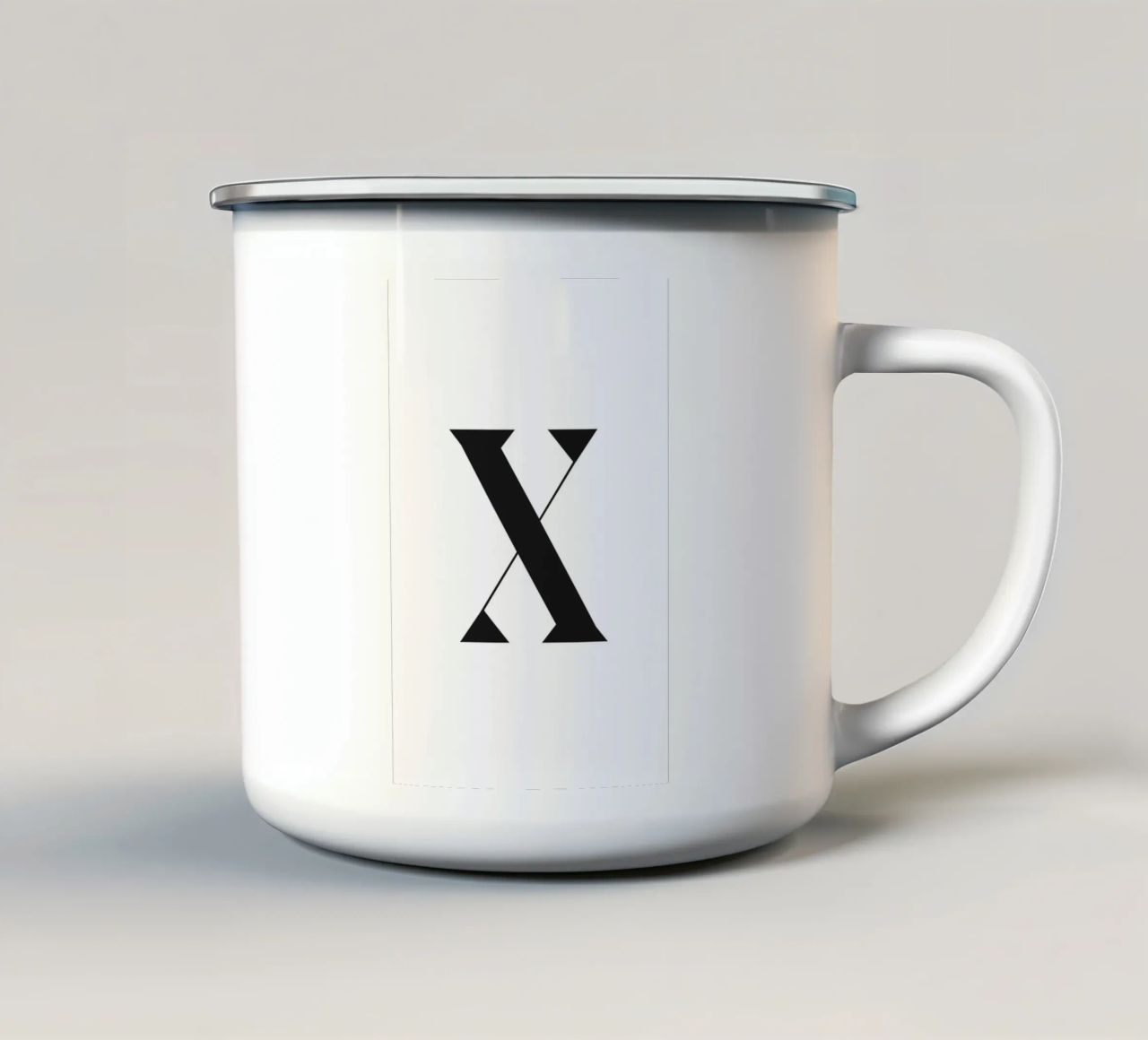 X tazza in smalto da n.4