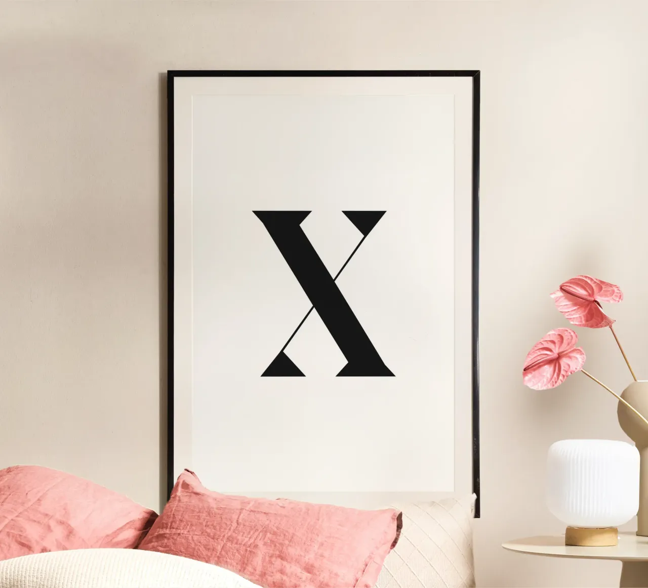 X poster con telaio in plastica da n.4