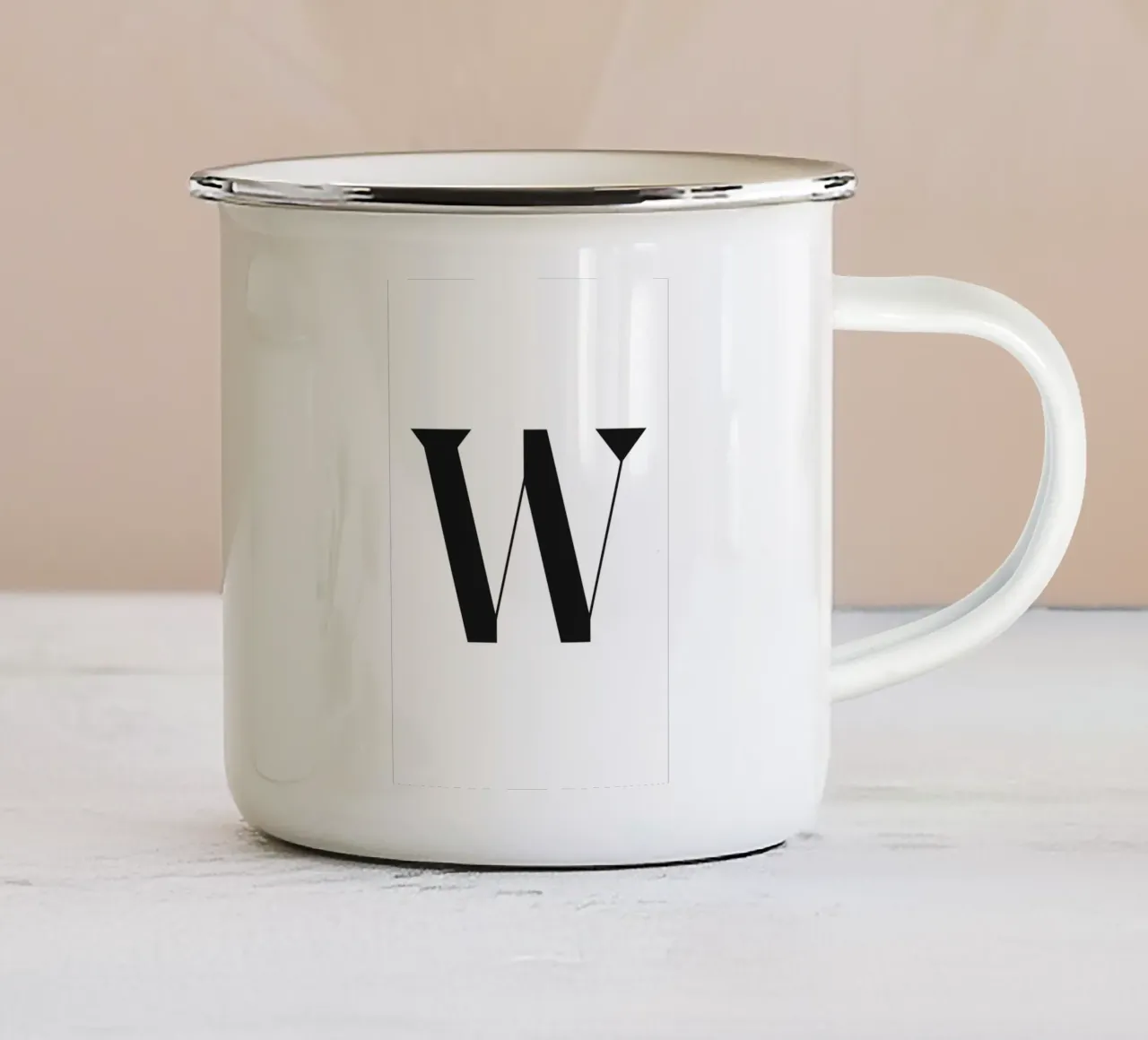 W tazza in smalto da n.4