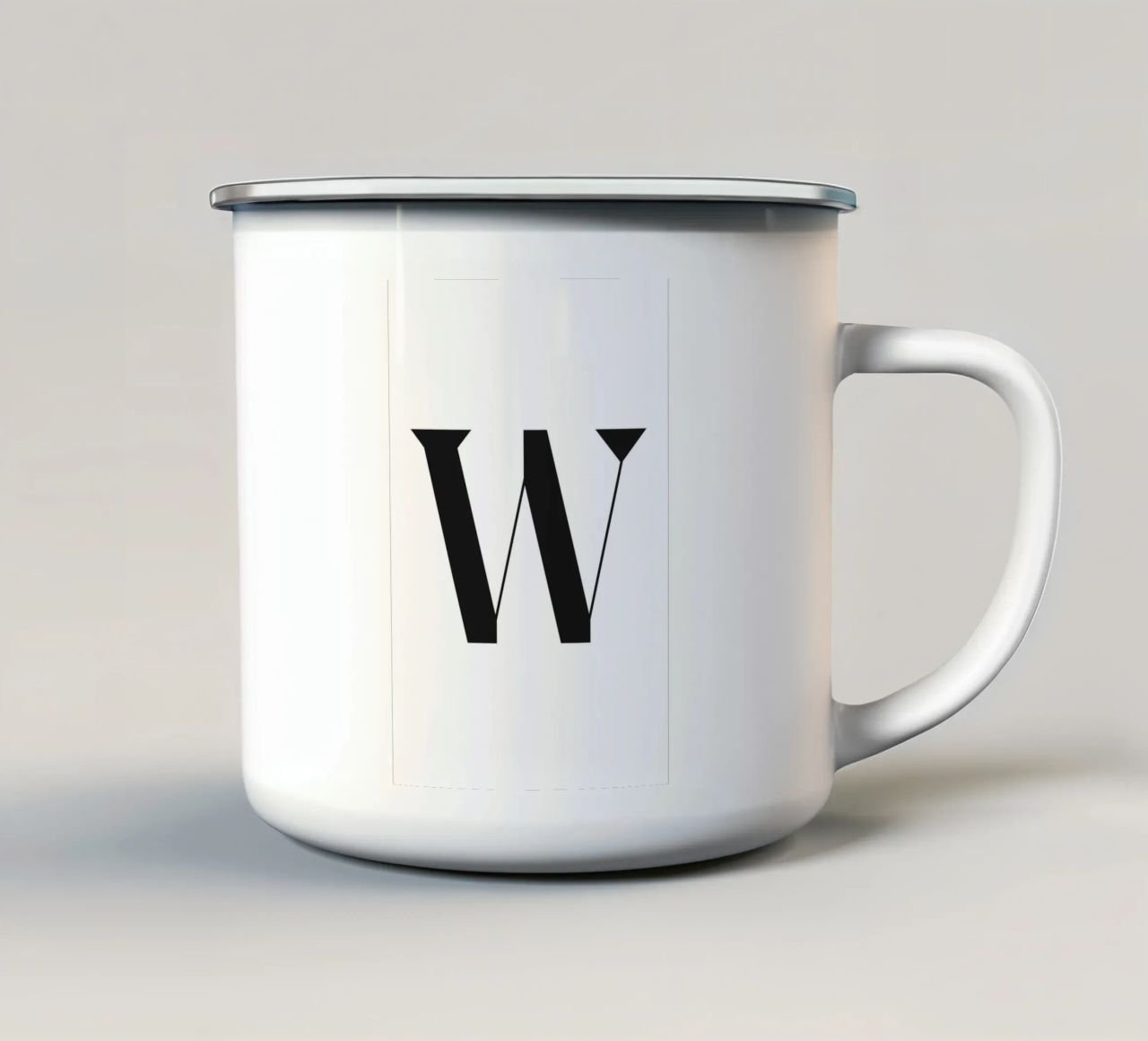 W tazza in smalto da n.4