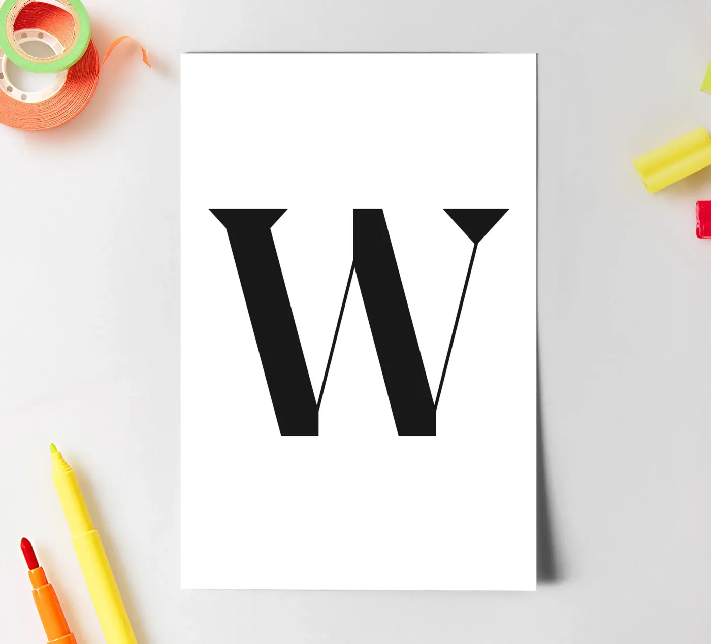 W sticker sheet by n.4