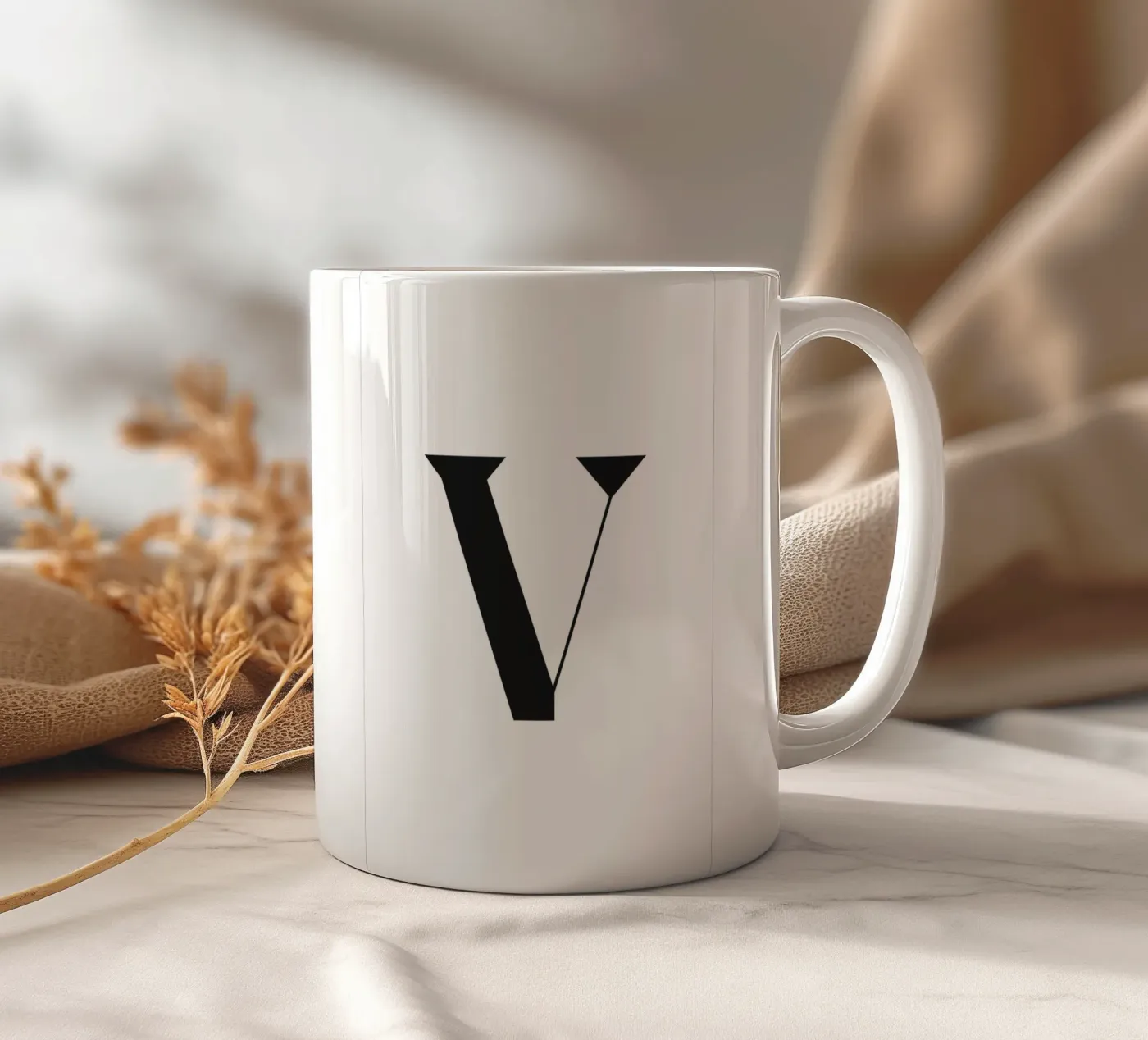 V ceramic mug by n.4
