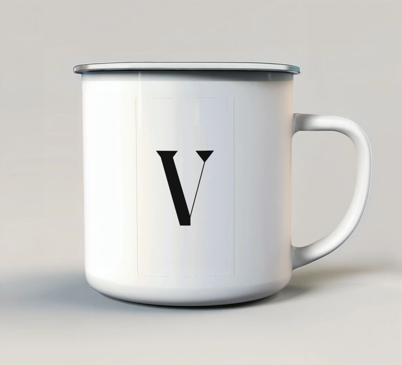 V tazza in smalto da n.4
