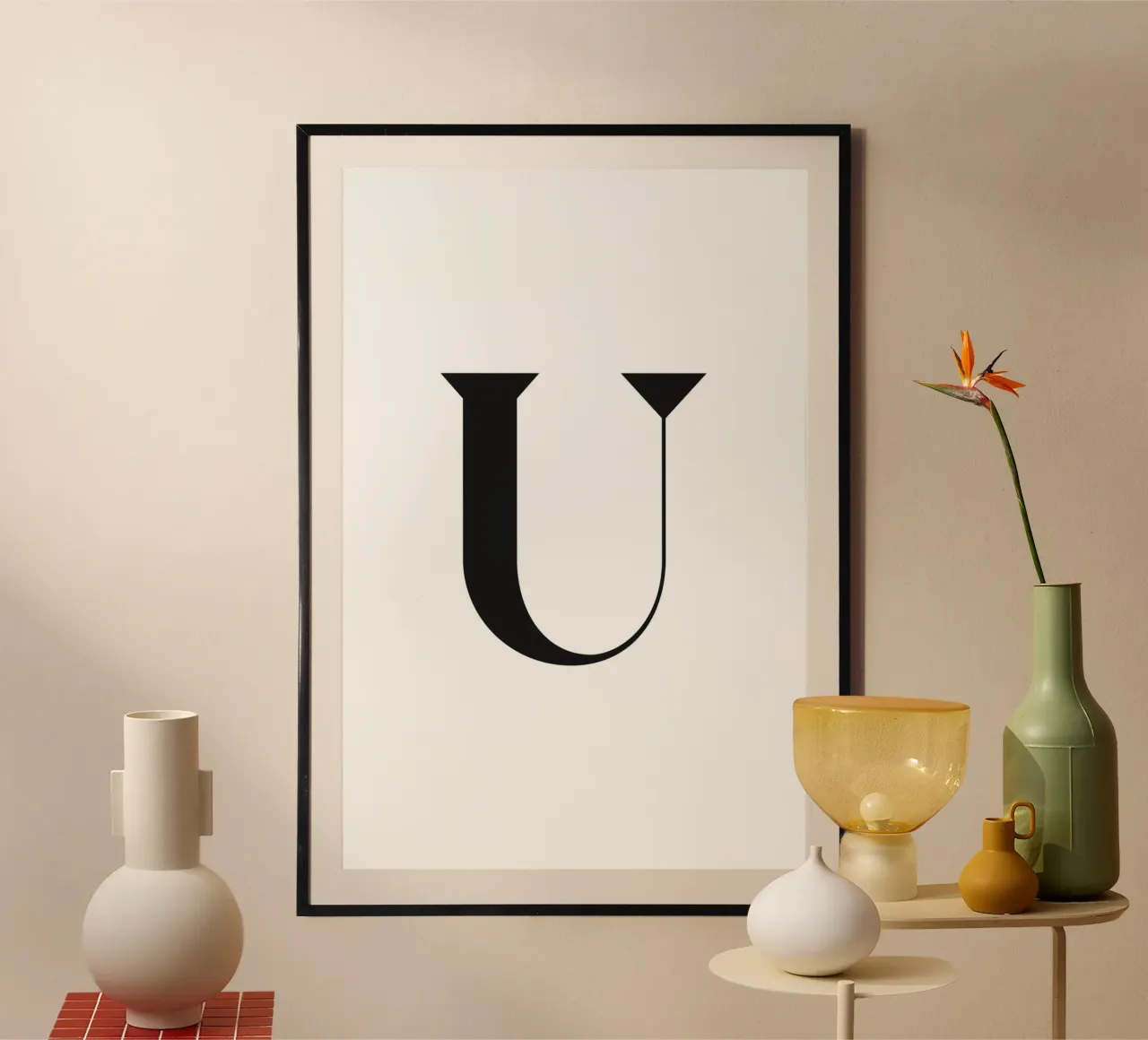 U poster con telaio in alluminio da n.4