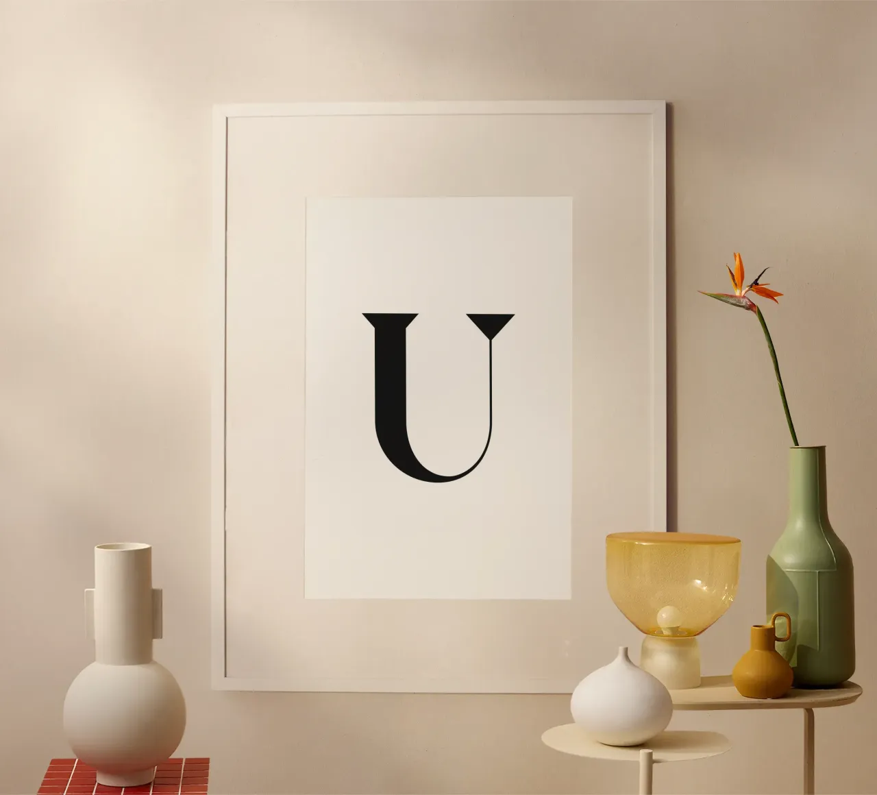 U poster con telaio in alluminio da n.4