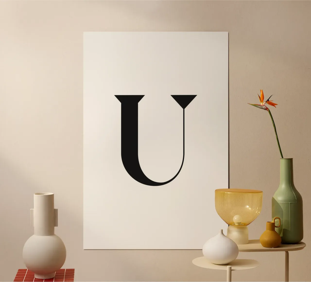 U poster con telaio in alluminio da n.4