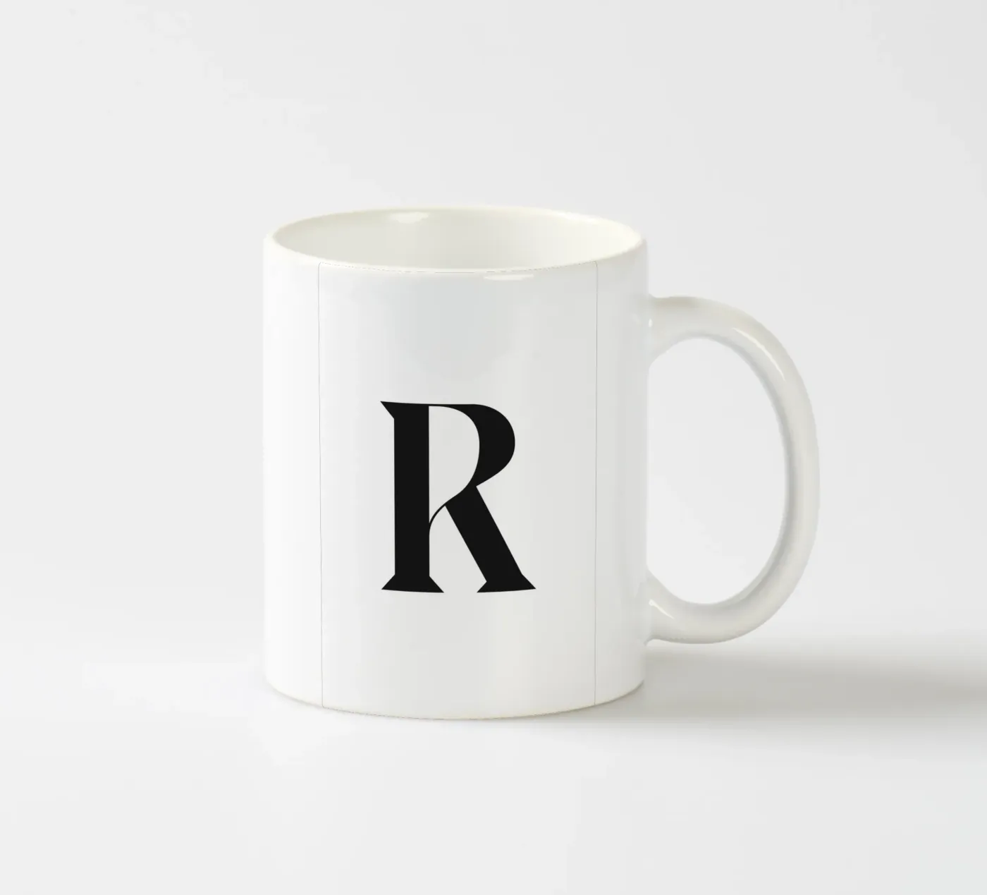 R ceramic mug by n.4