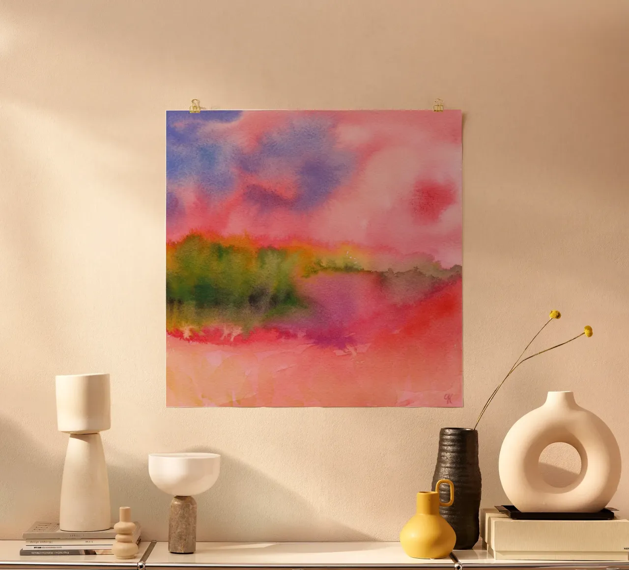 Pink Clouds poster da Corinne Korda Studio