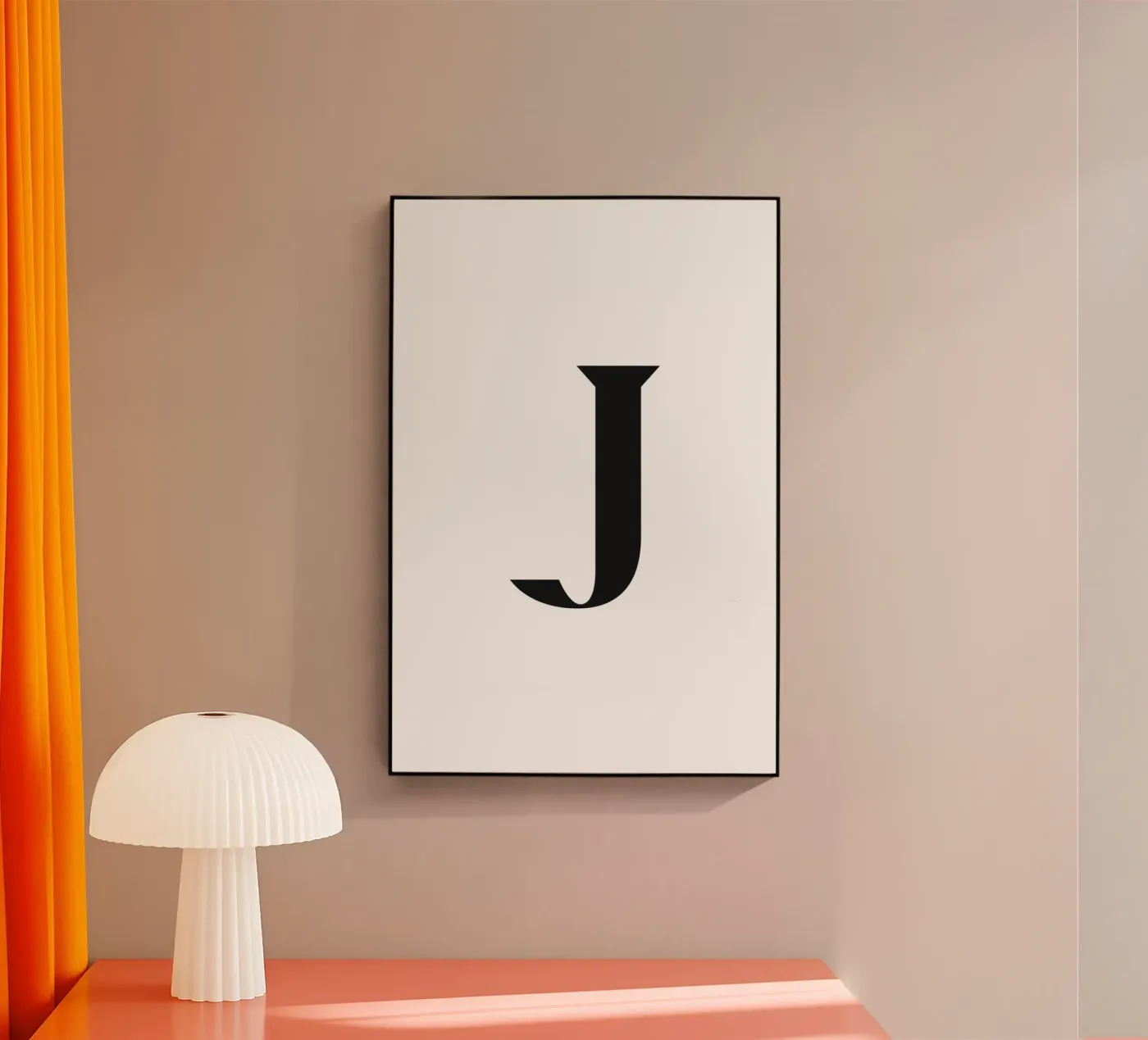 J acrylic glass by n.4