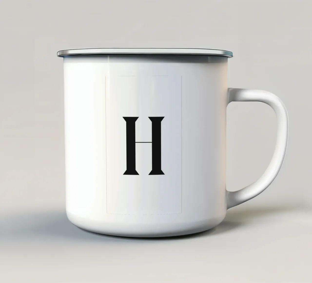 H tazza in smalto da n.4