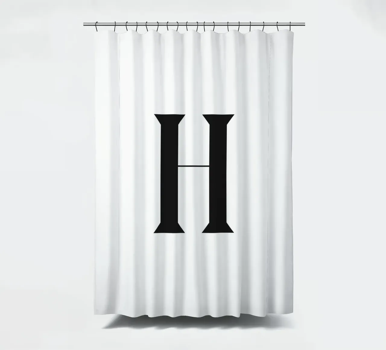 H shower curtain by n.4