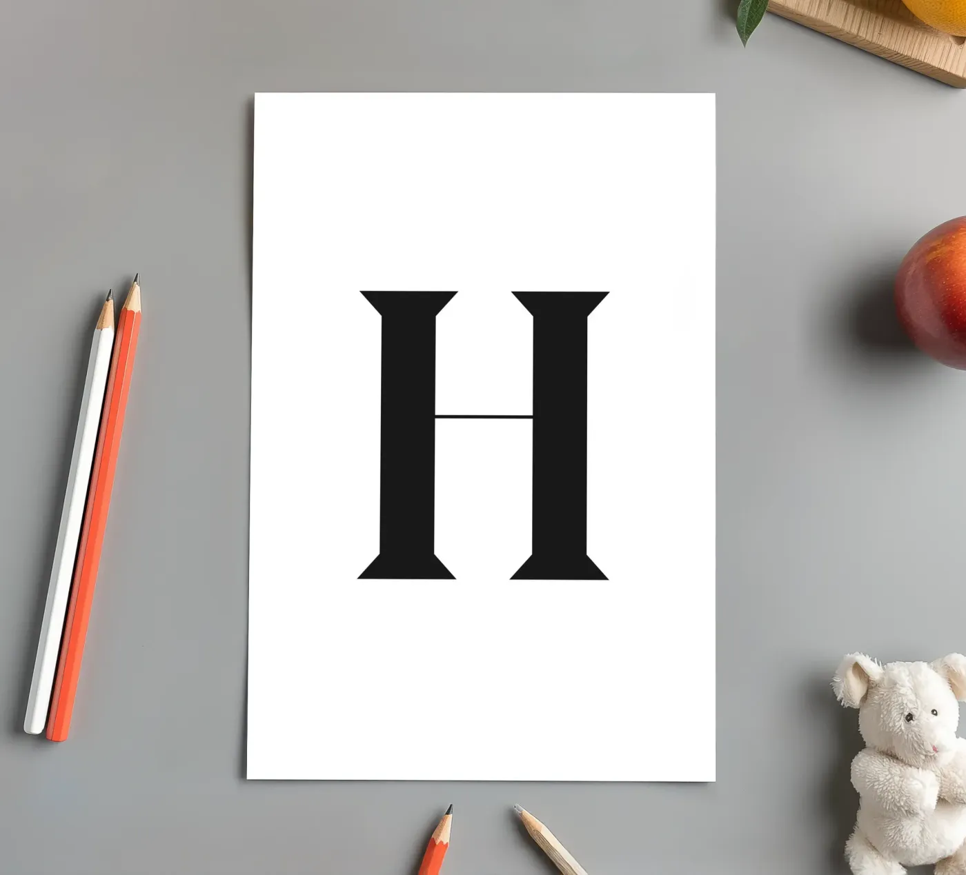 H sticker sheet by n.4